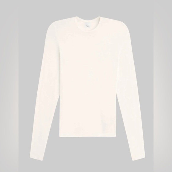 Leset Pointelle Slim Fit Long Sleeve - S - White - Picture 1 of 5